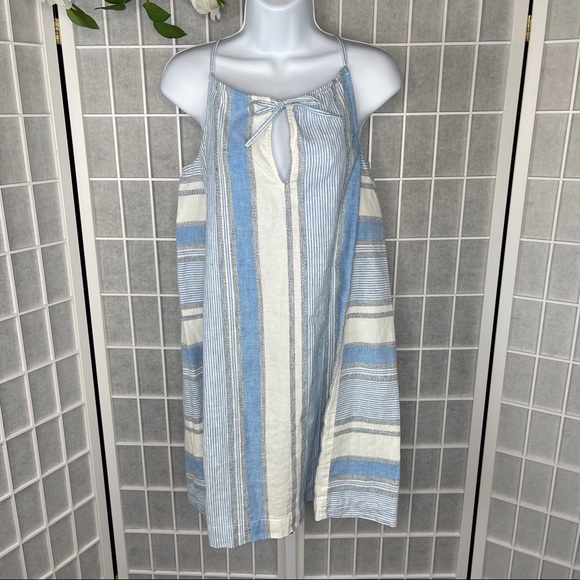 Lou & Grey Dresses & Skirts - Lou & Grey blue white striped linen mini dress (XS)
